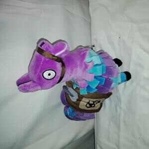 Purple Plush Llama Toy with Colorful Accents